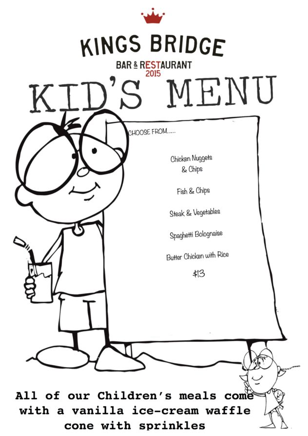 KINGS BRIDGE BAR & RESTAURANT HEADS UP FOOD GUIDE
