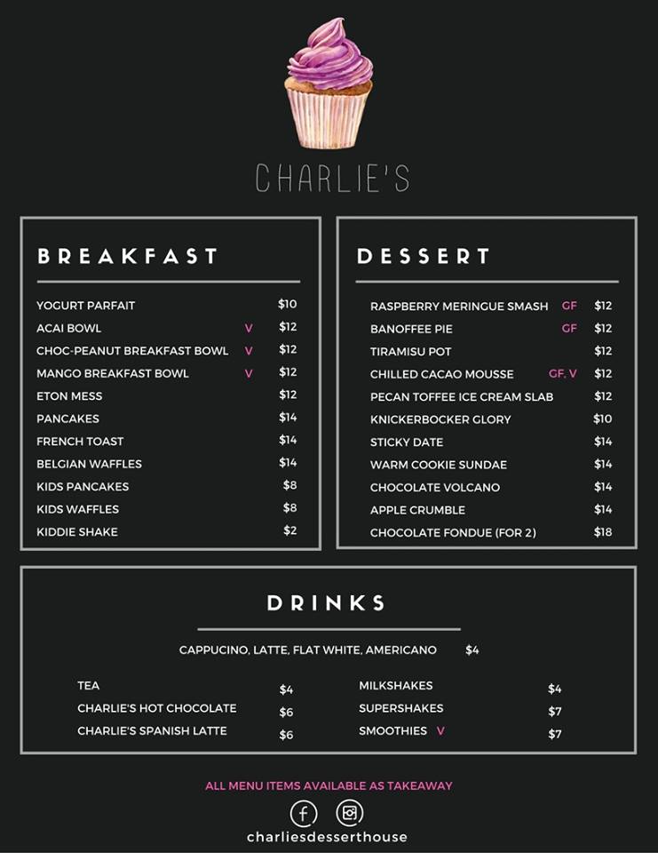 charliesdesserthousemenu Heads Up Food Guide