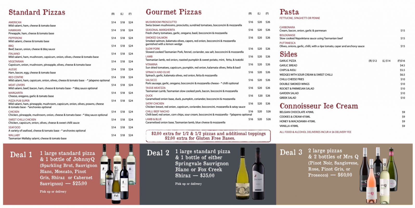 PIZZA PUB Heads Up Launceston