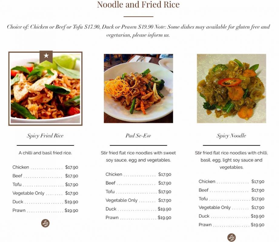 BUDDHA THAI RESTAURANT Heads Up Launceston Food Guide