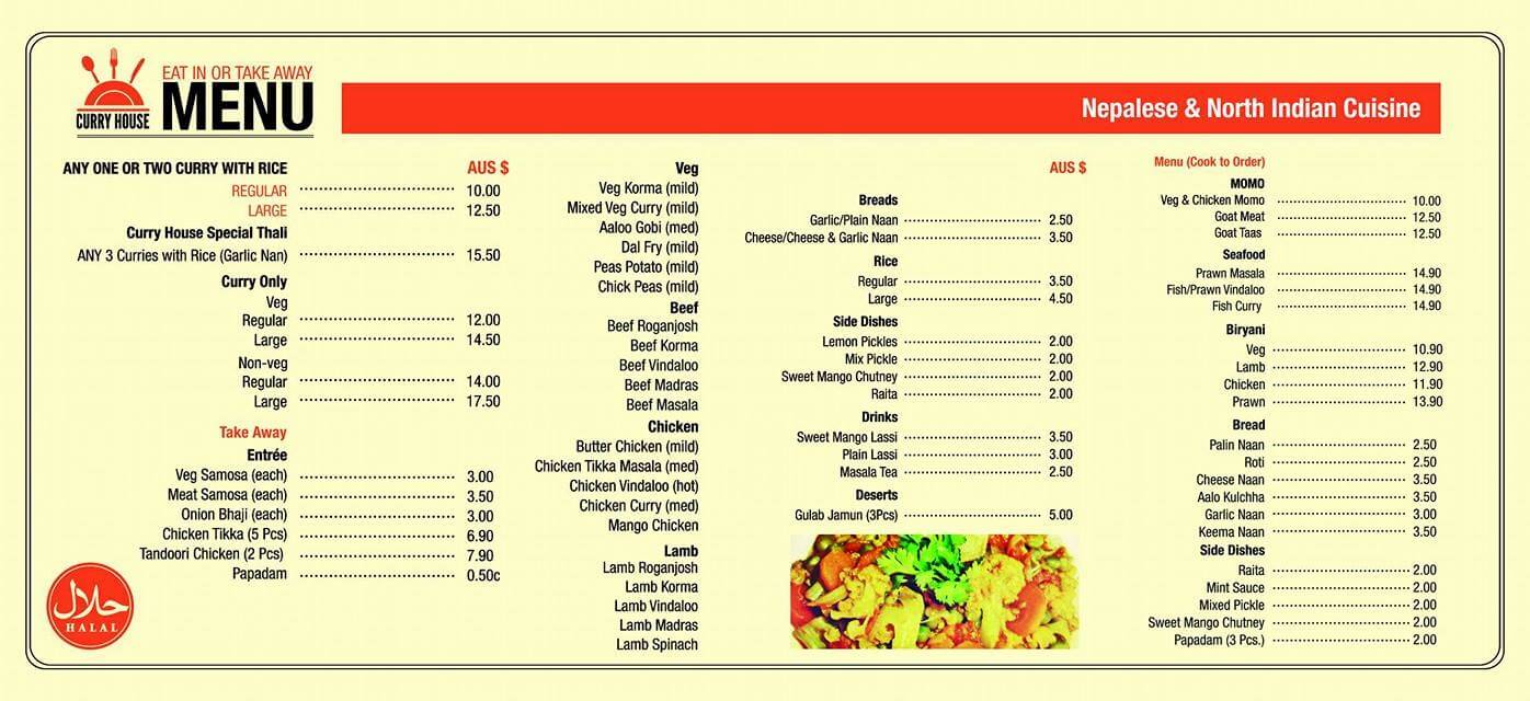 CURRY HOUSE MOWBRAY » Heads Up Launceston & Food Guide