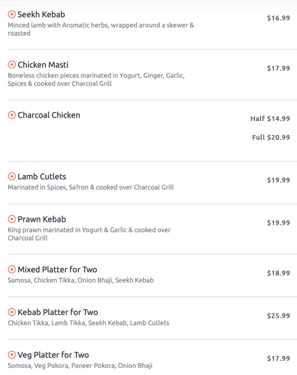 CHARCOAL FIRE INDIAN » Heads Up Launceston