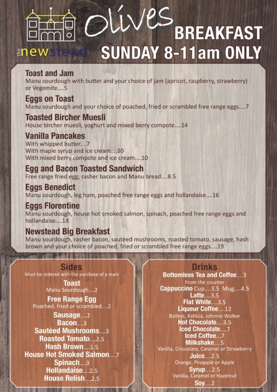 OLIVES BISTRO THE NEWSTEAD HOTEL HEADS UP FOOD GUIDE