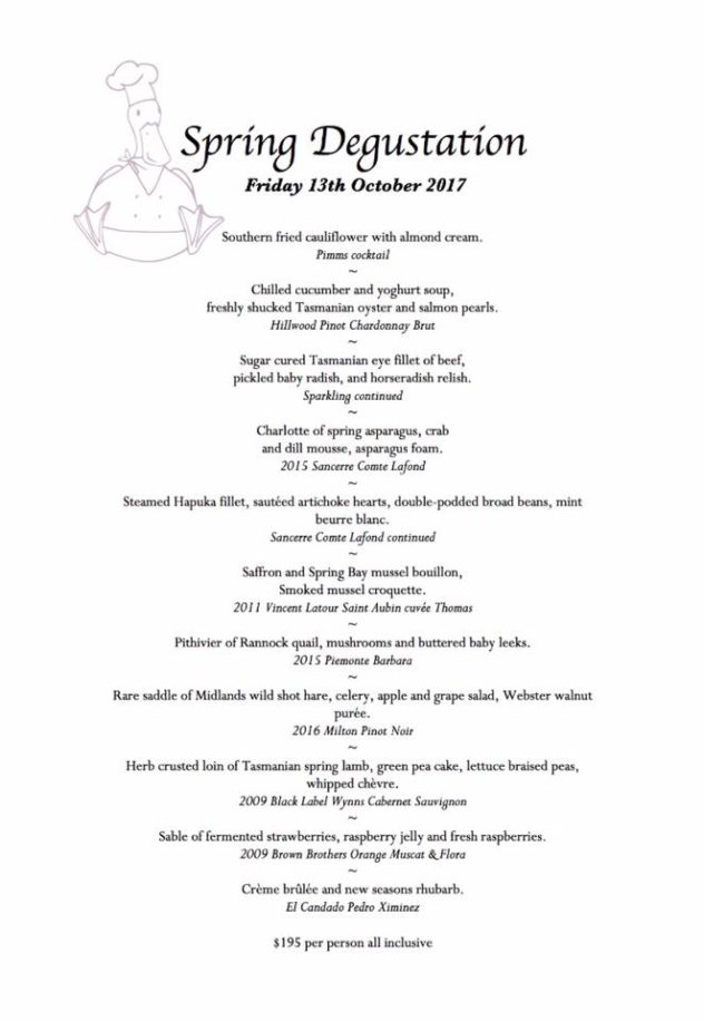 Spring Degustation - Brisbane Street Bistro