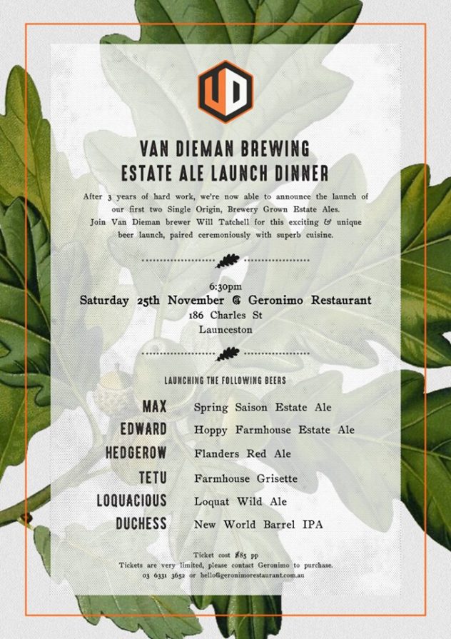 Van Diemen Brewing - Geronimo Aperitivo Bar & Restaurant