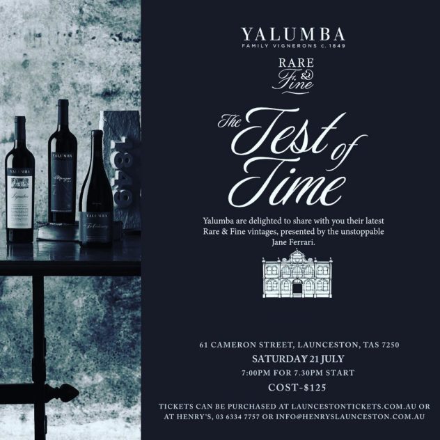 Yalumba - the Test of Time Wine Dinner - Launceston, Tasmania
