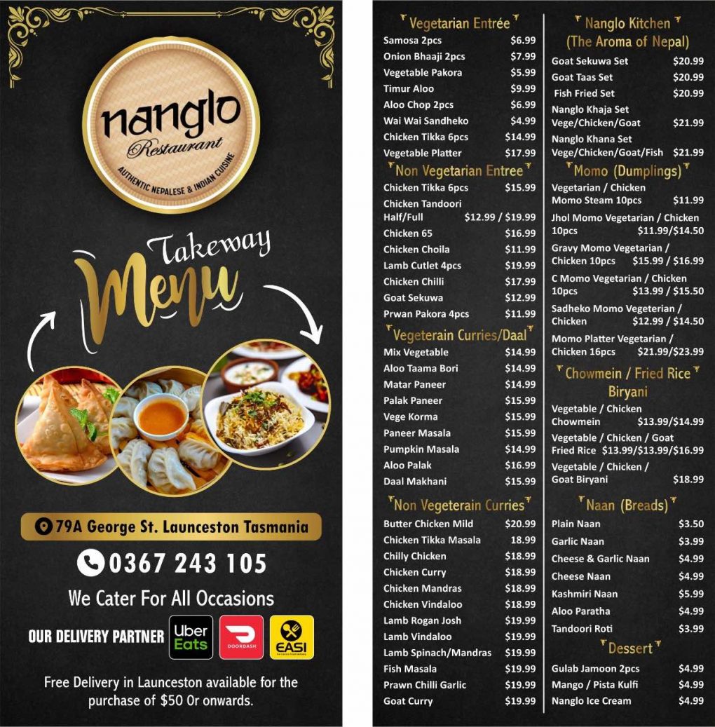NANGLO INDIAN Heads Up Launceston Food Guide