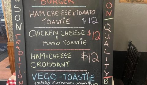 Blackboard specials at Don Mario's Restaurant - George Town, Tasmania