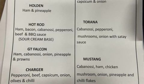 Menu at Don Mario's Restaurant - George Town, Tasmania