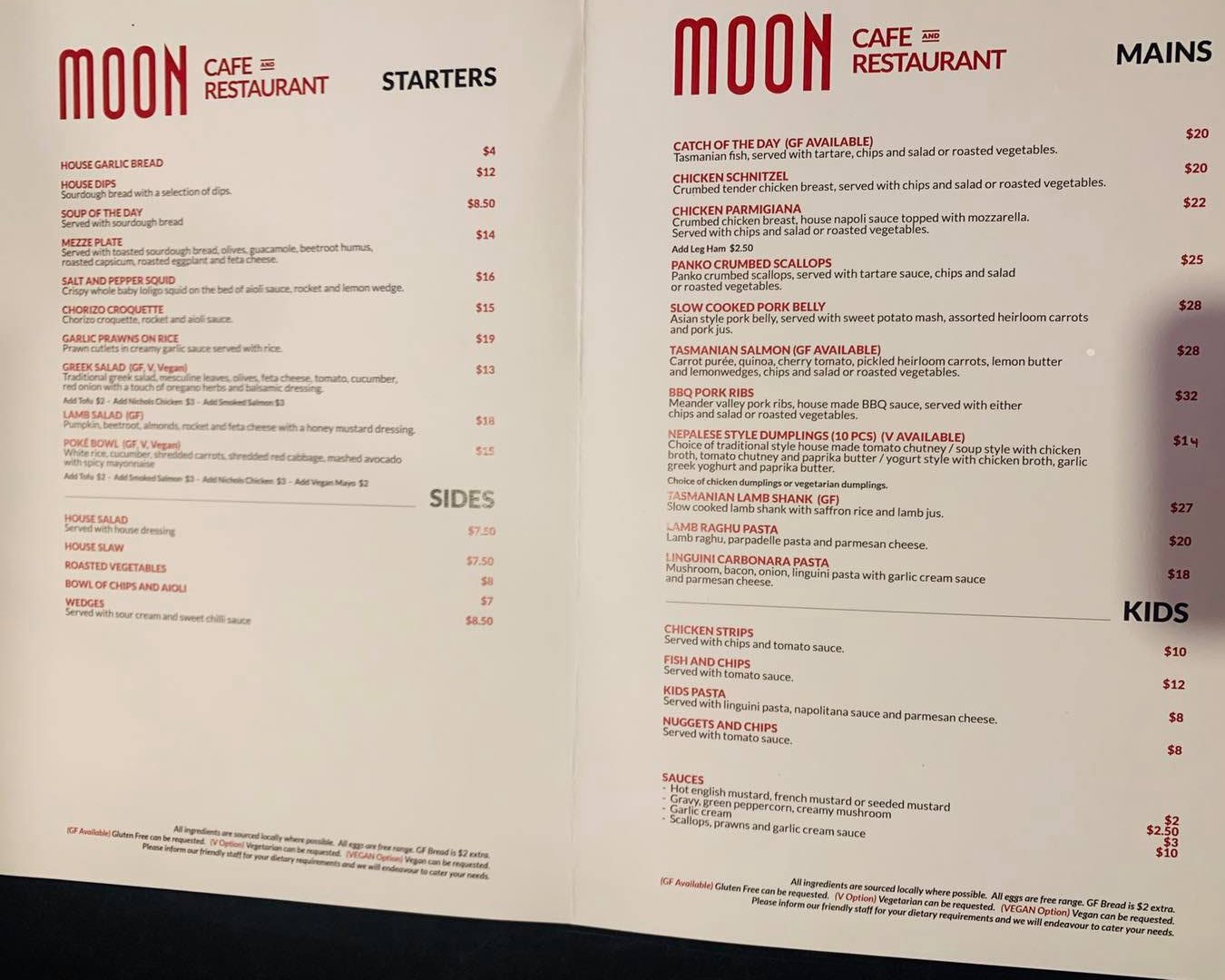 Moon Café - Quadrant Mall, Launceston