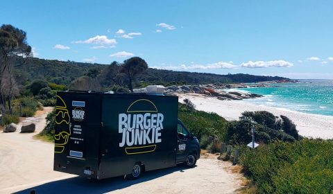Burger Junkie Food Truck at St. Helens in Tasmania