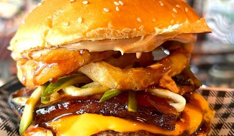 Get in my Belly Burger at Burger Junkie Cafe & Restaurant in Launceston