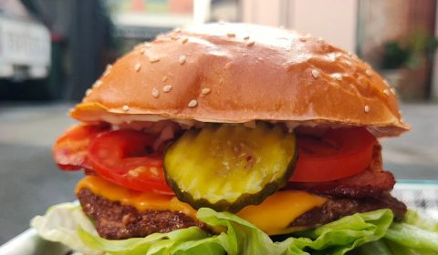 Burger at Burger Junkie Cafe & Restaurant in Launceston