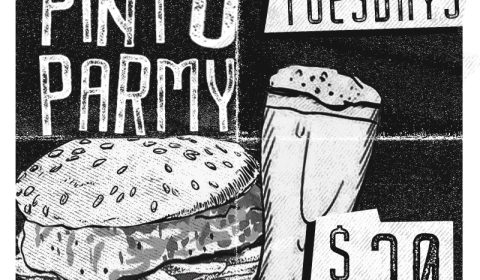 Pint n Parmy Special at Burger Junkie Launceston