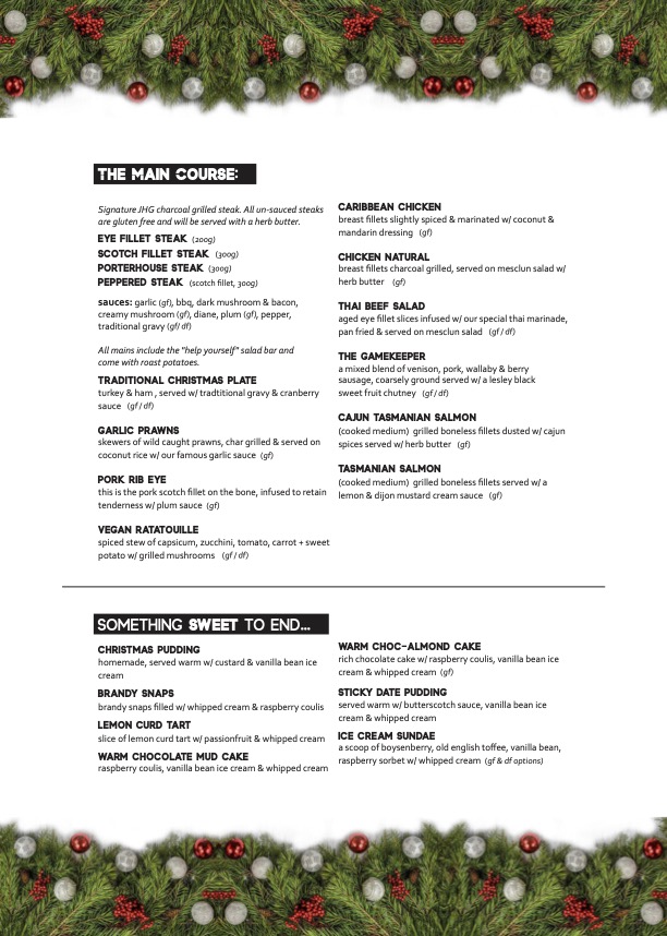Jailhouse Grill Menu