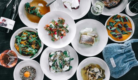 Food plates at Timbre Kitchen - Legana, Tasmania
