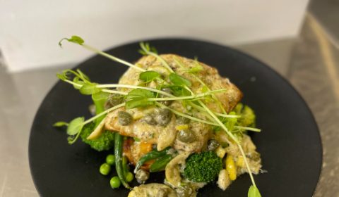 Grilled Barramundi at the Tramms Bistro - Park Hotel, Launceston